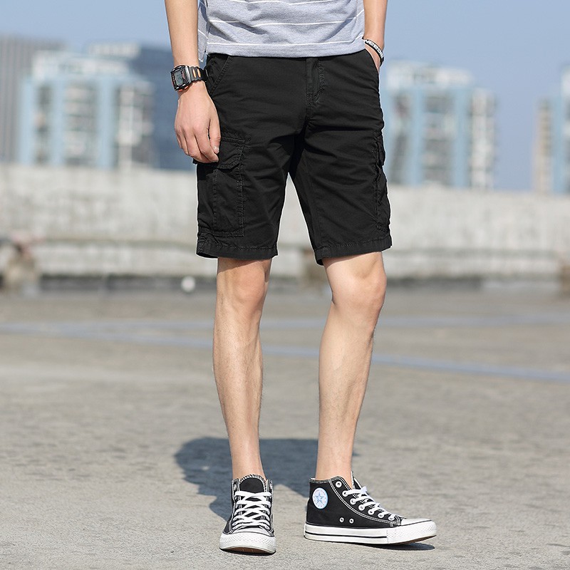 Summer Casual Shorts Men’s Slim Breeches Five Pants Men’s Tooling ...