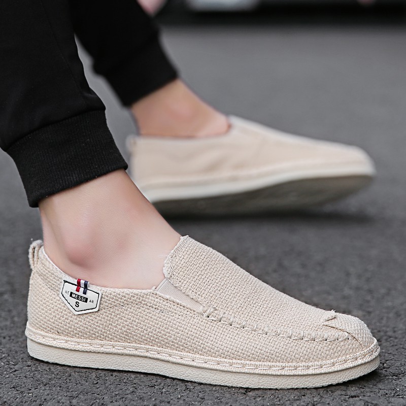 New Men’s Shoes Flax Sleeve Foot Slacker Shoes Student Casual Shoes ...