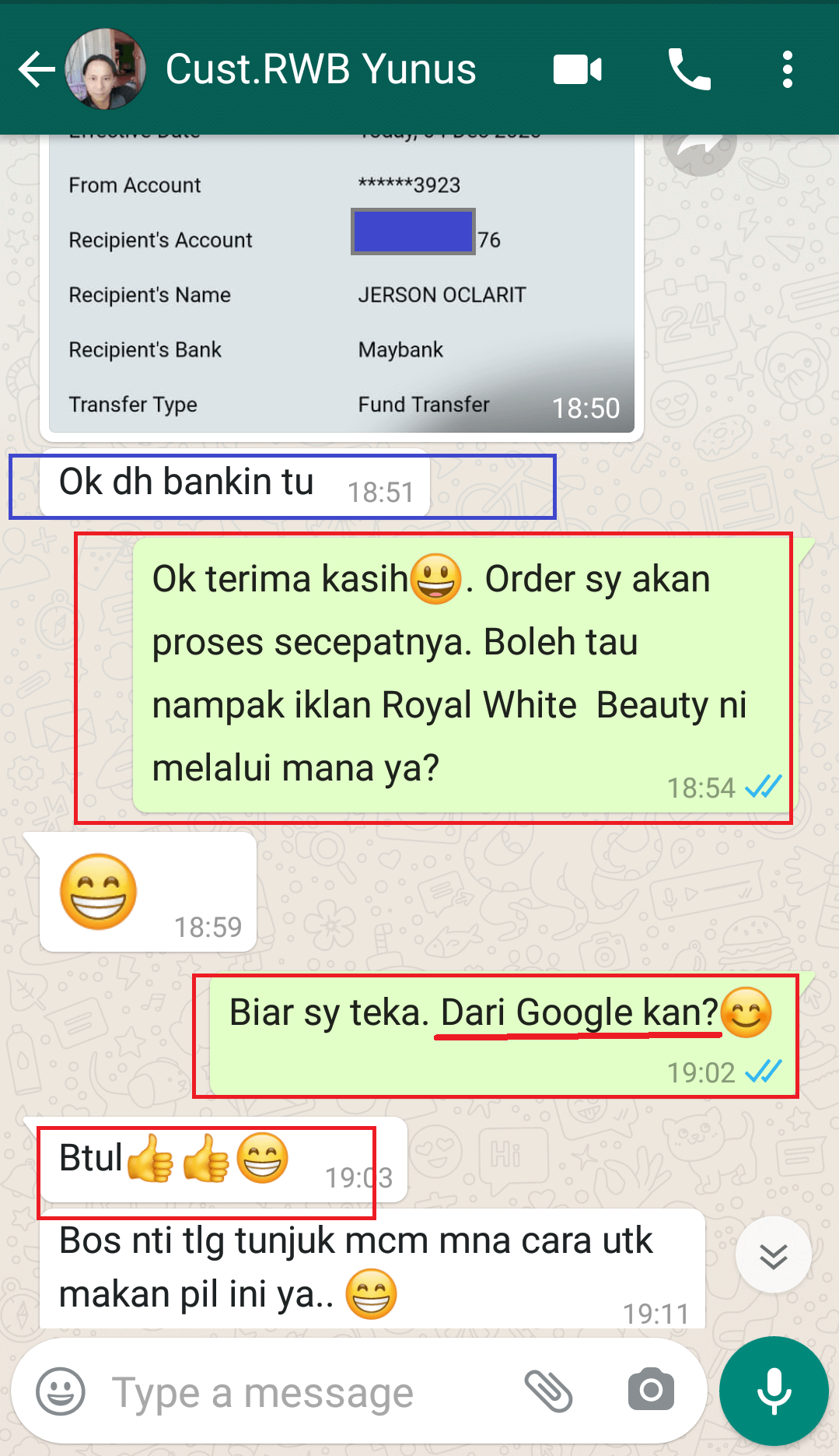 Screenshot Closing Dari Google Ads