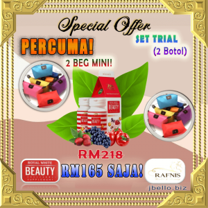 Special offer Royal White Beauty Free 2 mini beg