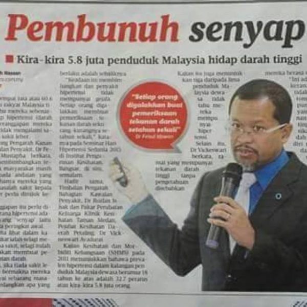 Berita darah tinggi adalah pembunuh senyap