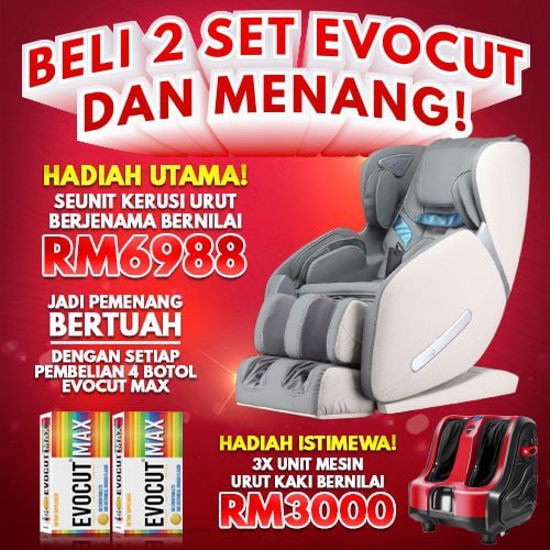 Peluang untuk menang cabutan bertuah dengan evocut max