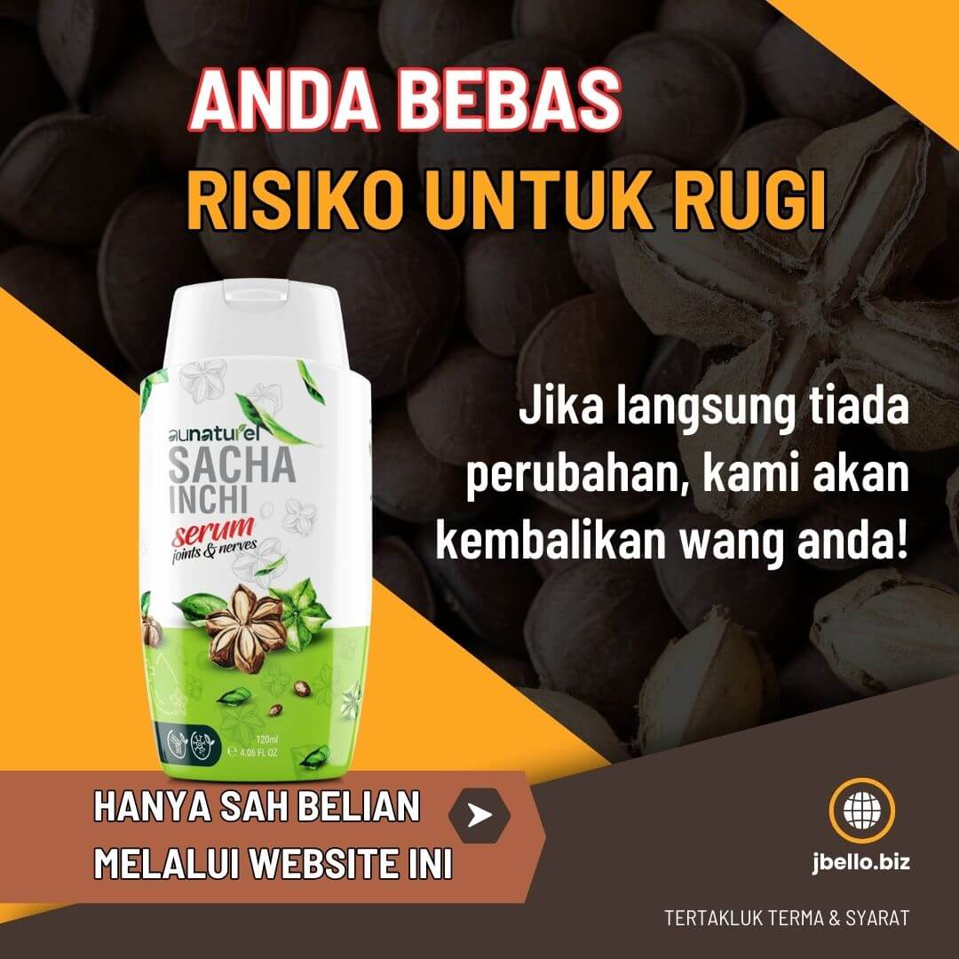 Jaminan pemulangan wang serum sacha inchi aunaturel