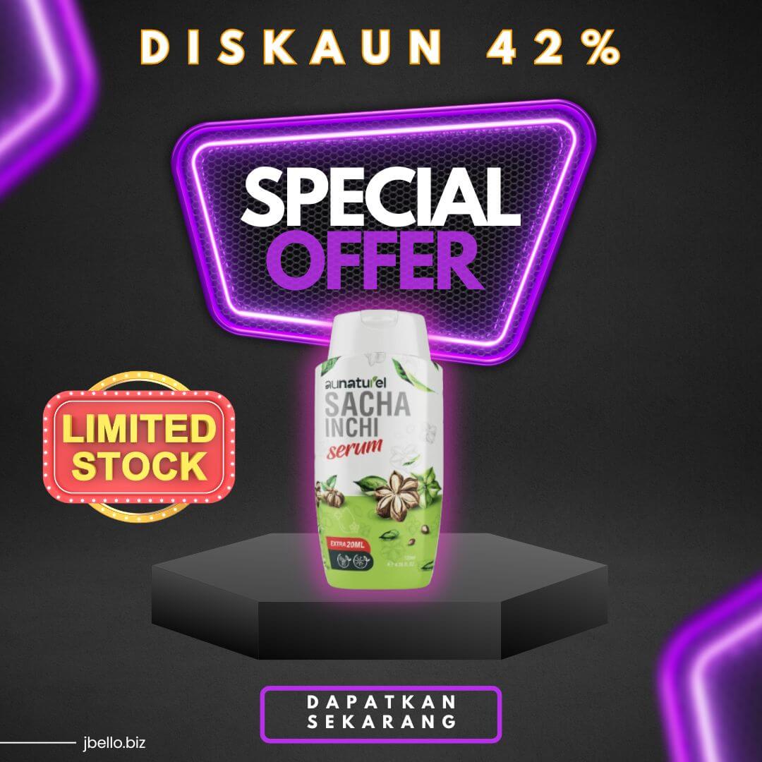 Promosi diskaun Serum aunaturel 42 peratus