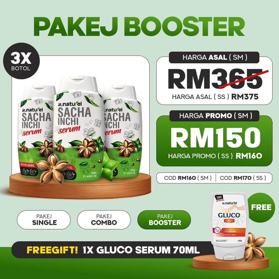 Promosi serum sacha inchi aunaturel pakej Combo RM150