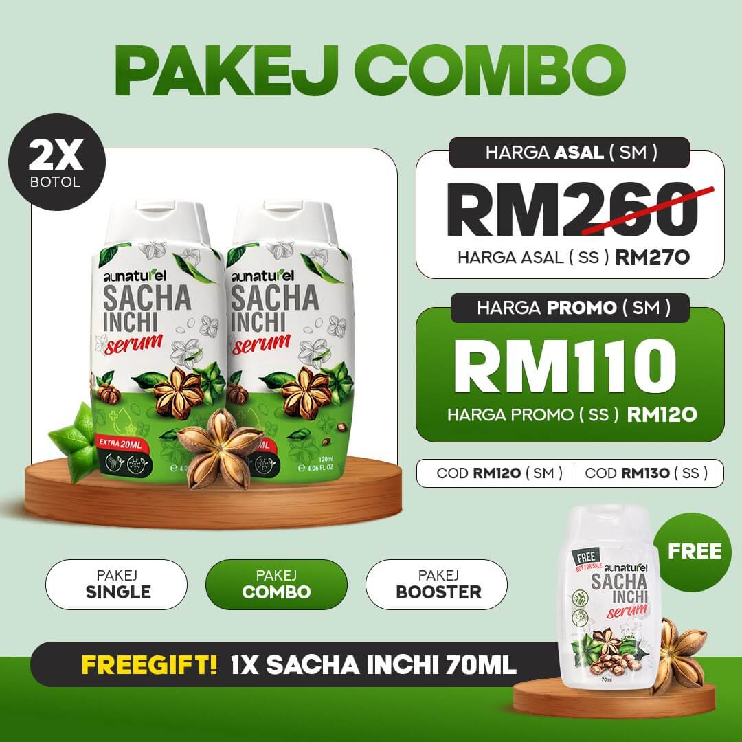 Harga promosi serum sacha inchi aunaturel pakej combo free serum sacha Harga promosi serum sacha inchi aunaturel pakej combo free serum sacha
